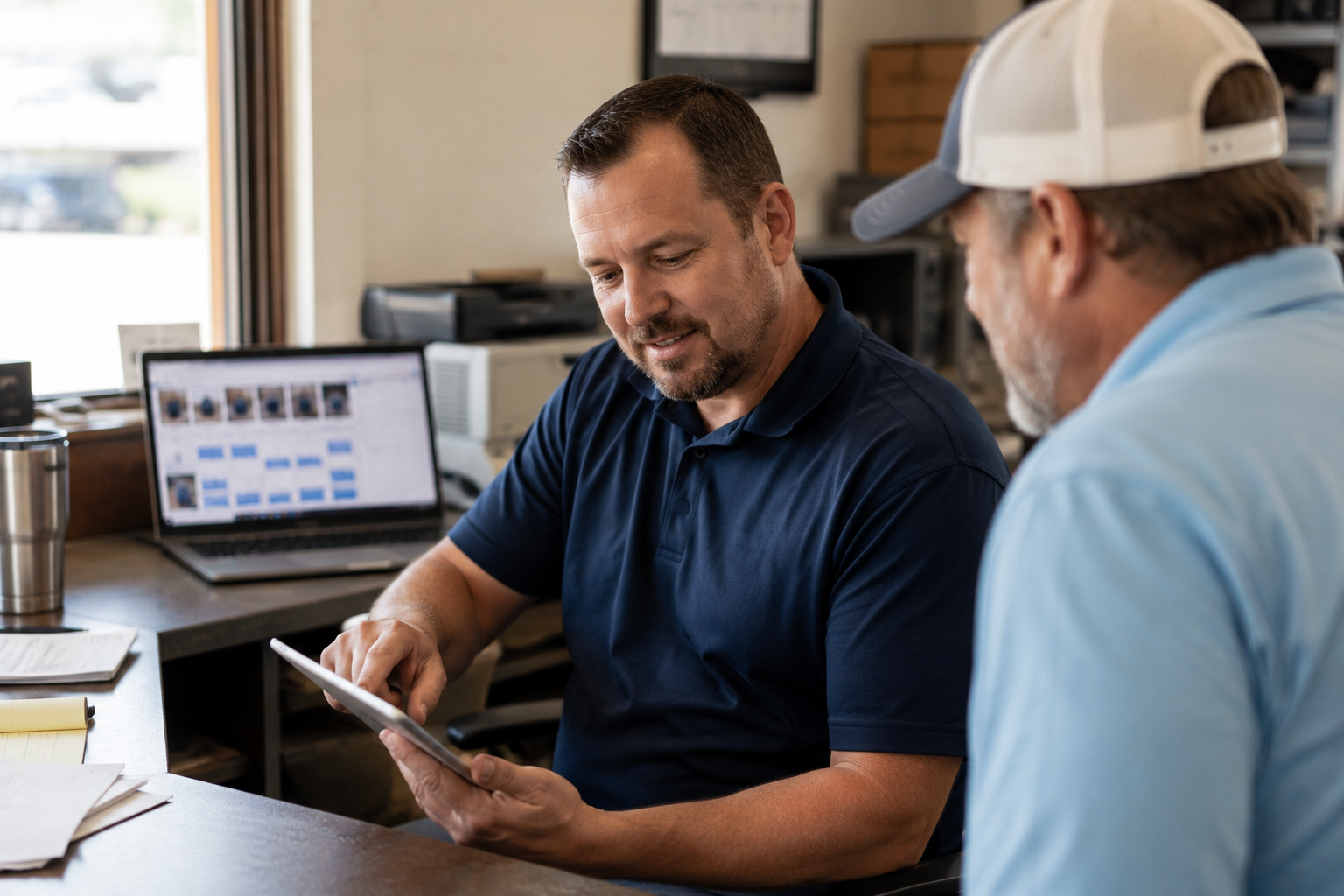 Done-for-You Social Media Content Keeps the Owner Focused | Lucé Media Business owner focused on customers while social media content is managed and scheduled
