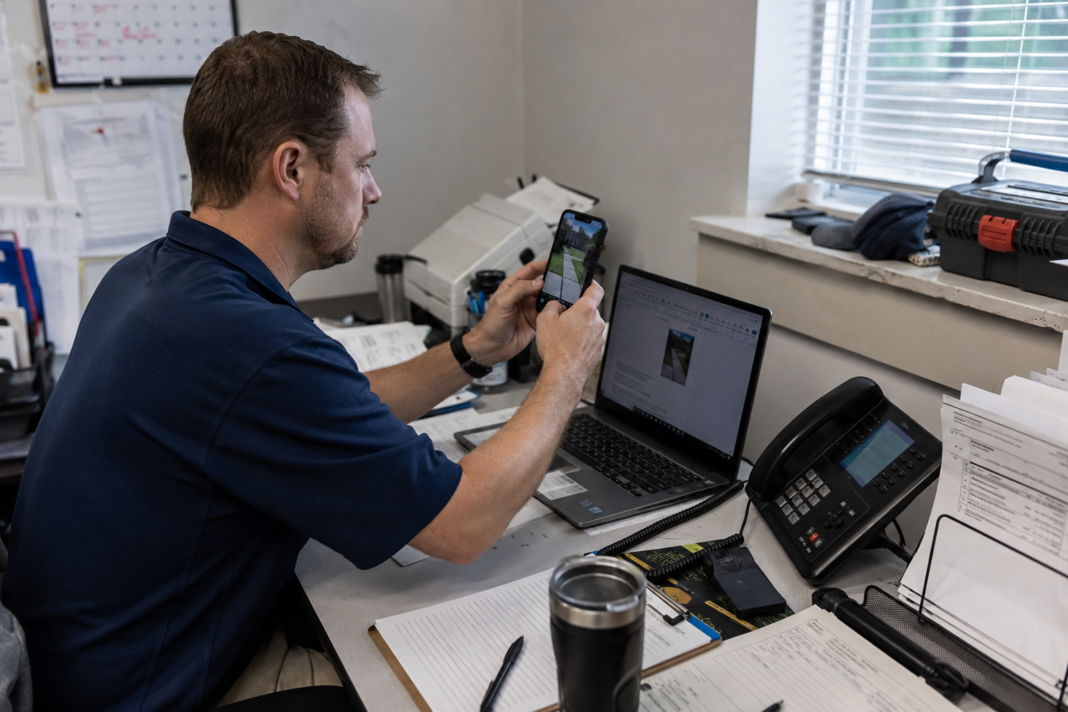 Social Media Content Adds to a Business Owner’s Workload | Lucé Media Small business owner balancing customer work and social media content creation