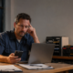 Business Owner Creating Social Media Content After Hours | Lucé Media Local business owner creating social media content after a long workday