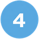 luce media icon 04 | Lucé Media | Lucé Media Step 4 badge in a blue circle showing the number 4