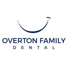 Logo for Overton Family Dental with a curved smile icon above the text 'Overton Family Dental'.